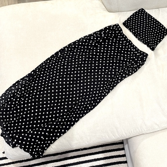 Two-piece Black Polka dot Tube Dress - Picture 2 of 2